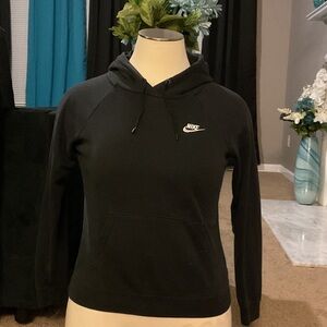 Nike Black Pullover Hoodie with White Swoosh